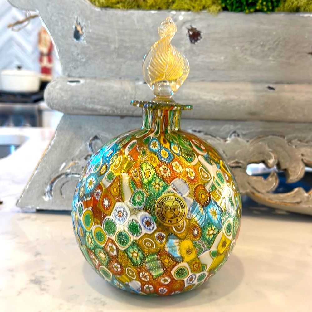 Murano Glass Vase with Stopper